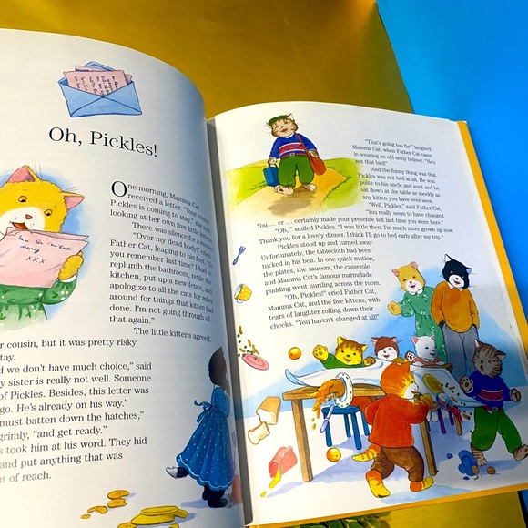 5 MINUTE KITTEN TALES VTG 90s HARDCOVER BOOK & DUST JACKET 80p 12”x9.5” LIKE NEW - Picture 11 of 16